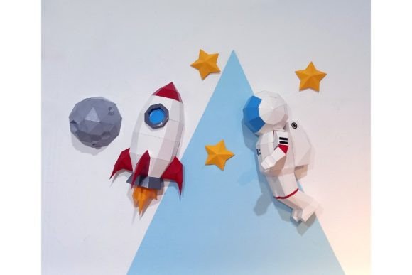 3D Papercraft Astronaut & Rocket: A Space 3D SVG Review