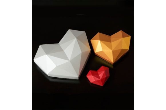 3D Papercraft Heart Box: 3D SVG for Gift Boxes
