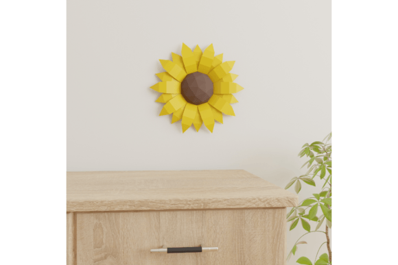 3D Papercraft Sunflower: SVG for Paper Flowers Branding