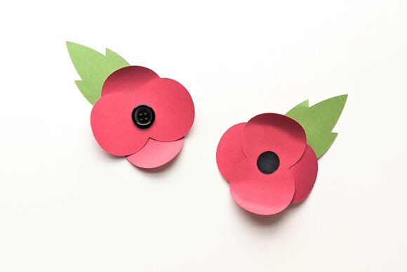 3D Remembrance Poppy SVG for Paper Flowers