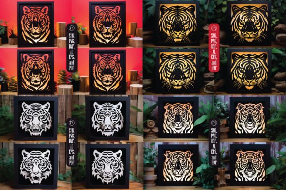 3D SVG Tiger for Shadow Boxes: A Designer Review