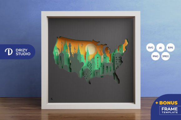 American Map 3D SVG for Shadow Boxes Review