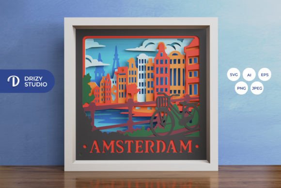 Amsterdam Canal 3D SVG for Shadow Boxes Review