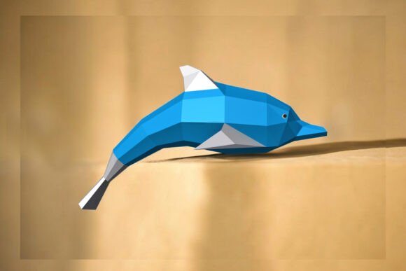 Bottlenose Dolphin 3D SVG: Shapes for Branding