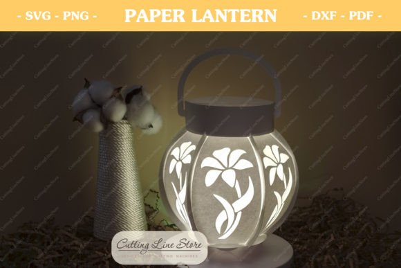 Flower Lantern 3D SVG for Shadow Boxes