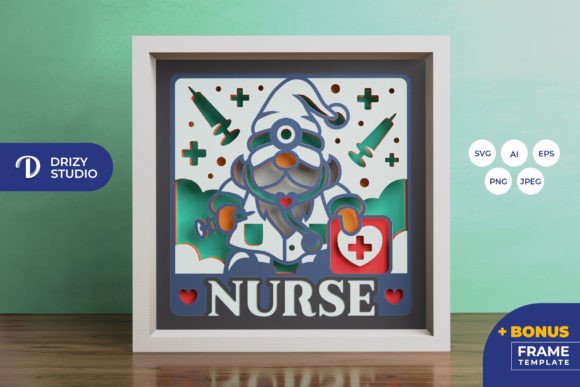 Nurse Gnome 3D SVG for Shadow Boxes Review
