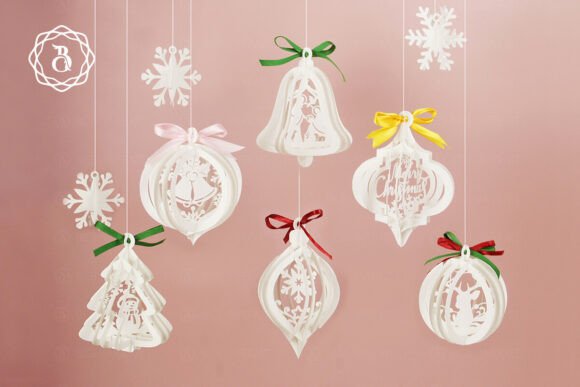 Pack 6 Christmas Pop-up 3D SVG Ornaments Review