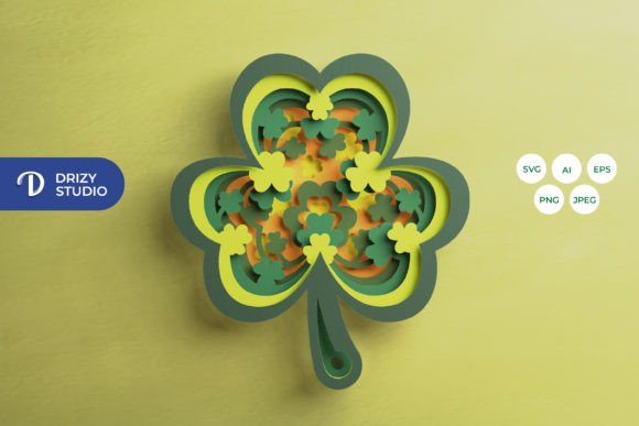 St Patrick Shamrock 3D Layered Paper Cut Review